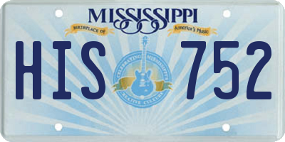 MS license plate HIS752