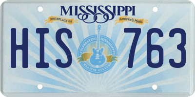 MS license plate HIS763