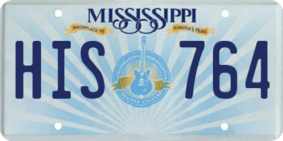 MS license plate HIS764