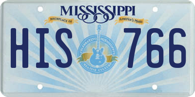 MS license plate HIS766