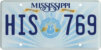 MS license plate HIS769