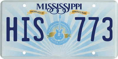 MS license plate HIS773