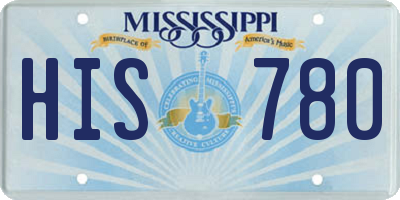 MS license plate HIS780