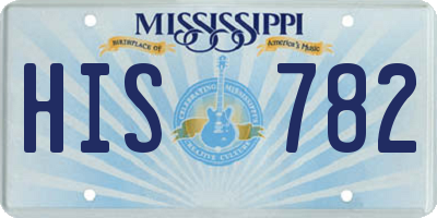 MS license plate HIS782