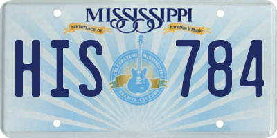 MS license plate HIS784