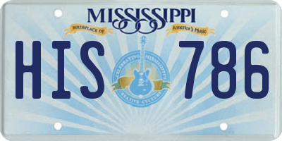 MS license plate HIS786