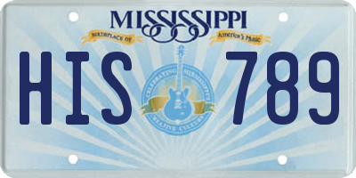 MS license plate HIS789