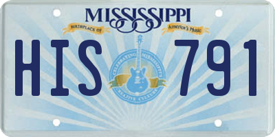 MS license plate HIS791