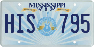 MS license plate HIS795