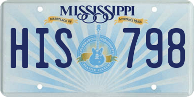 MS license plate HIS798