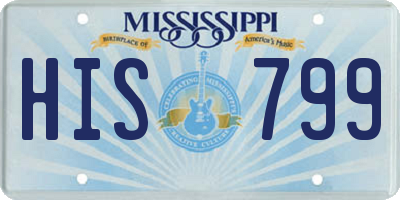MS license plate HIS799