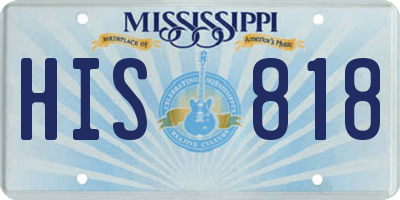 MS license plate HIS818