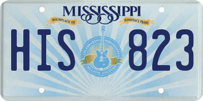 MS license plate HIS823