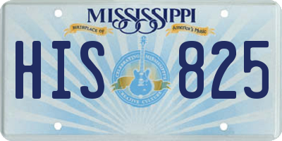 MS license plate HIS825