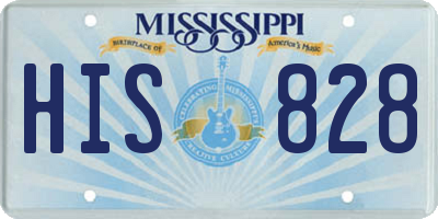 MS license plate HIS828
