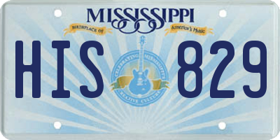 MS license plate HIS829