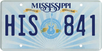 MS license plate HIS841