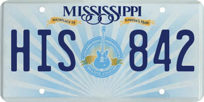 MS license plate HIS842