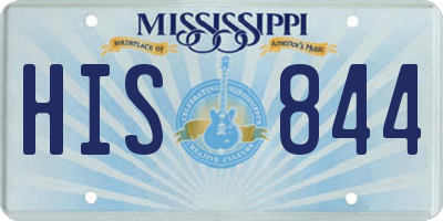 MS license plate HIS844