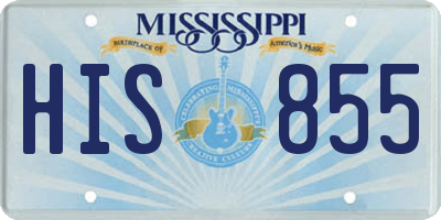 MS license plate HIS855