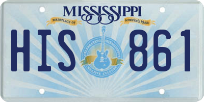 MS license plate HIS861