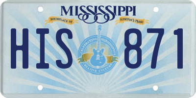 MS license plate HIS871