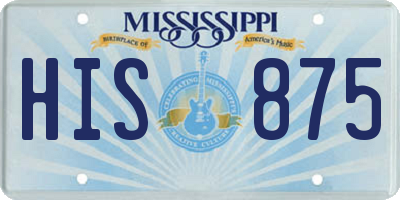 MS license plate HIS875