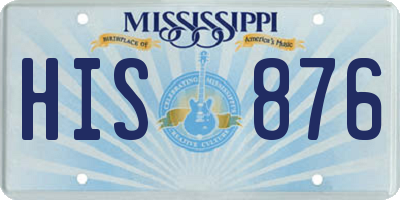 MS license plate HIS876