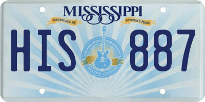 MS license plate HIS887