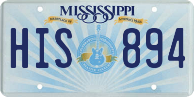 MS license plate HIS894