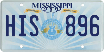 MS license plate HIS896
