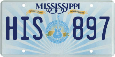 MS license plate HIS897