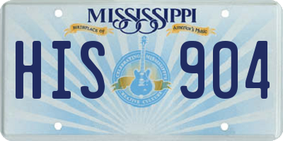MS license plate HIS904