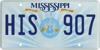 MS license plate HIS907