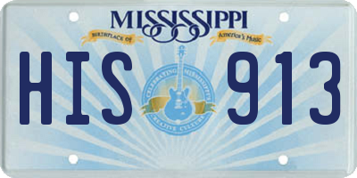 MS license plate HIS913