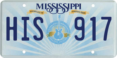 MS license plate HIS917