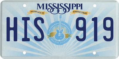 MS license plate HIS919