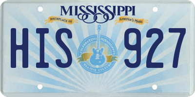MS license plate HIS927