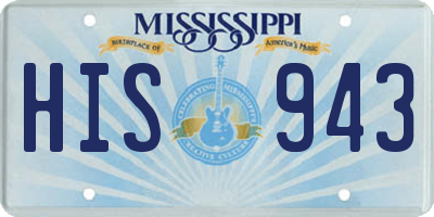 MS license plate HIS943