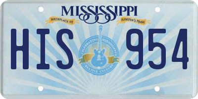 MS license plate HIS954