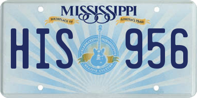 MS license plate HIS956