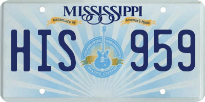 MS license plate HIS959
