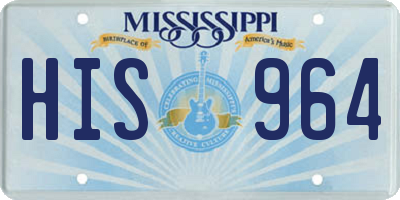 MS license plate HIS964