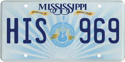 MS license plate HIS969