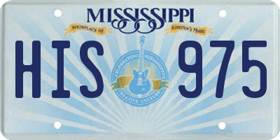 MS license plate HIS975