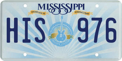 MS license plate HIS976