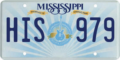 MS license plate HIS979