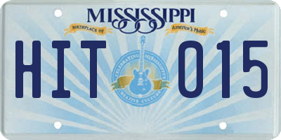 MS license plate HIT015