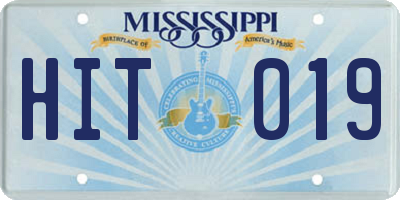 MS license plate HIT019