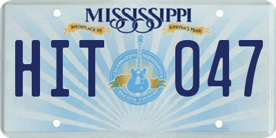 MS license plate HIT047